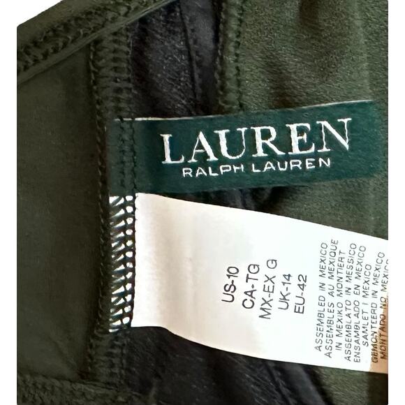 2/$30 Lauren Ralph Lauren Beach Club Bikini Top Olive Green Underwire Size 10 - Picture 8 of 10